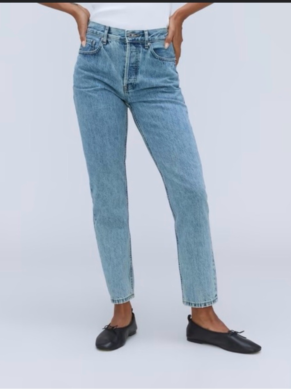 Everlane Curvy Cheeky Jeans 29 High Rise Straight Crop Organic Cotton NWT